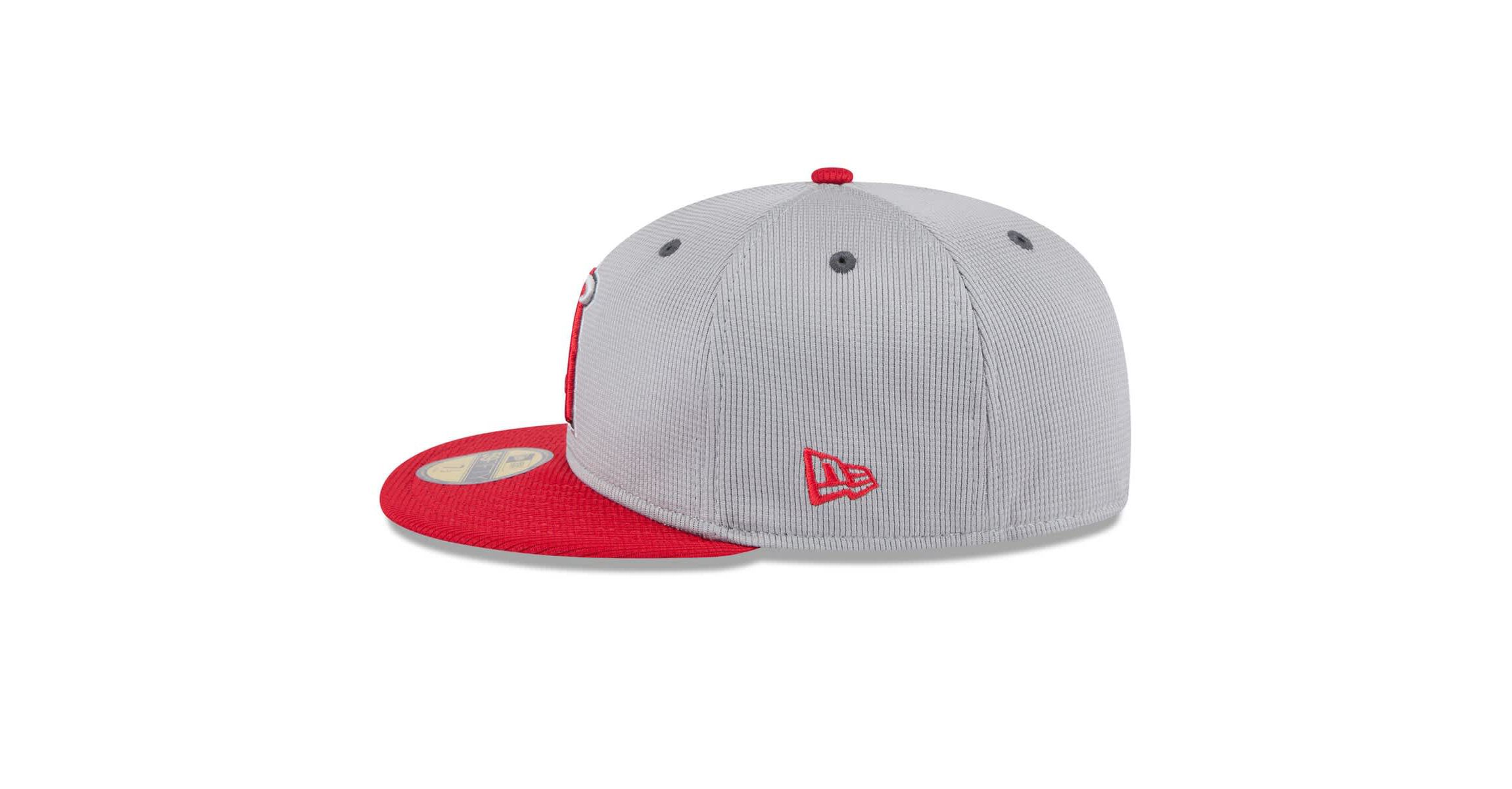 MLB Gray/Red Los Angeles Angels 2025 Batting Practice 59FIFTY Fitted Hat