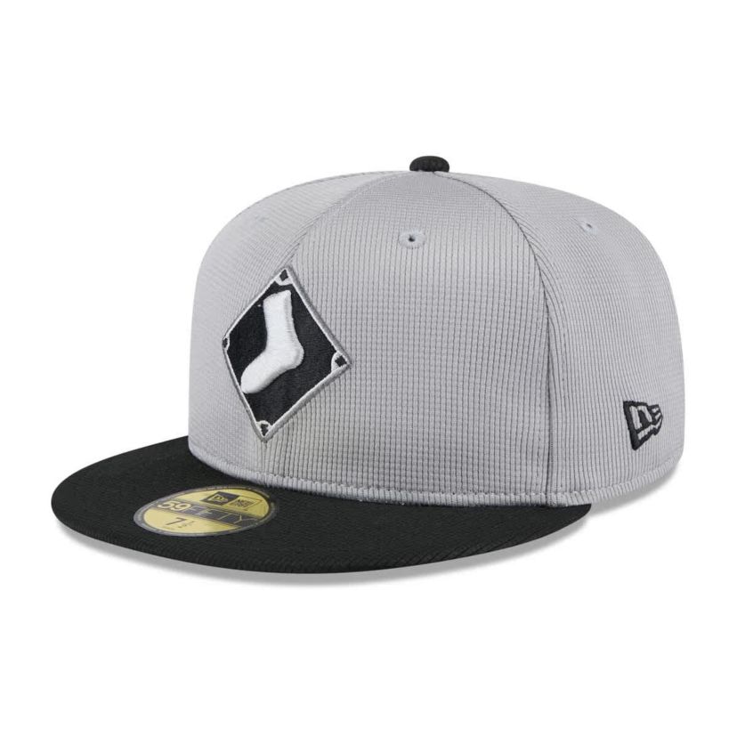 Chicago White Sox MLB Gray/Black Chicago Sox 2025 Batting Practice 59FIFTY Fitted Hat