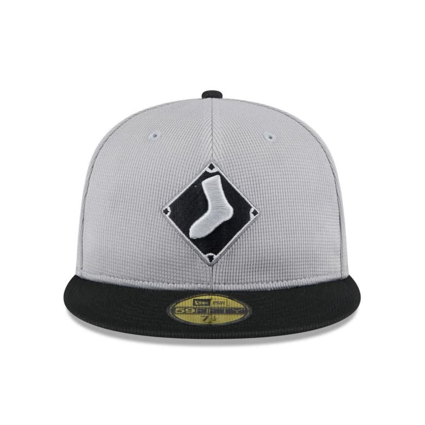 Chicago White Sox MLB Gray/Black Chicago Sox 2025 Batting Practice 59FIFTY Fitted Hat