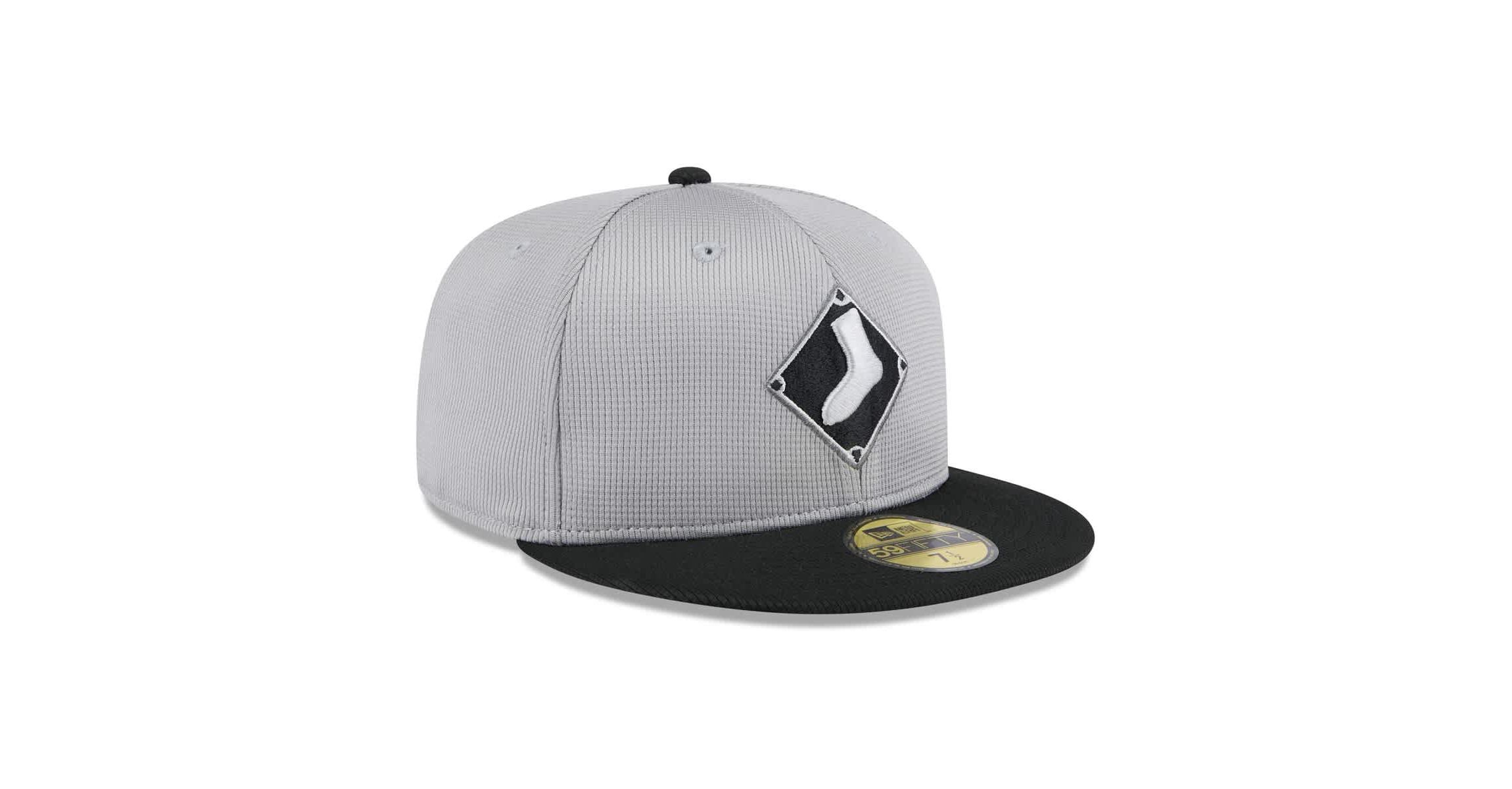 Chicago White Sox MLB Gray/Black Chicago Sox 2025 Batting Practice 59FIFTY Fitted Hat