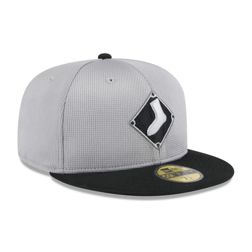 Chicago White Sox MLB Gray/Black Chicago Sox 2025 Batting Practice 59FIFTY Fitted Hat