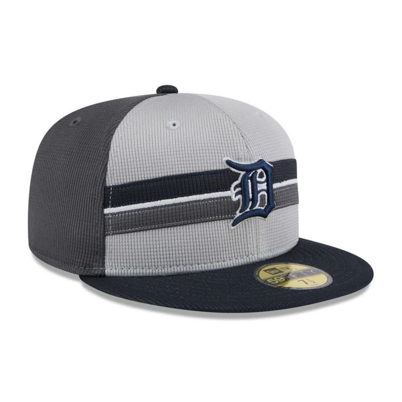 MLB Gray/Navy Detroit Tigers 2025 Batting Practice 59FIFTY Fitted Hat
