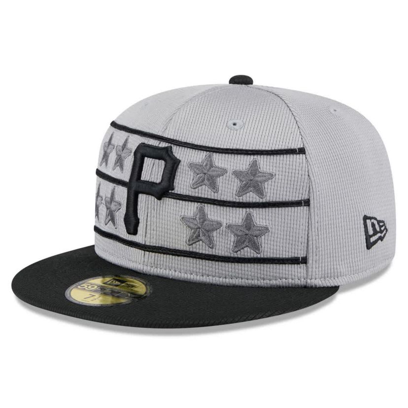 MLB Gray/Black Pittsburgh Pirates 2025 Batting Practice 59FIFTY Fitted Hat