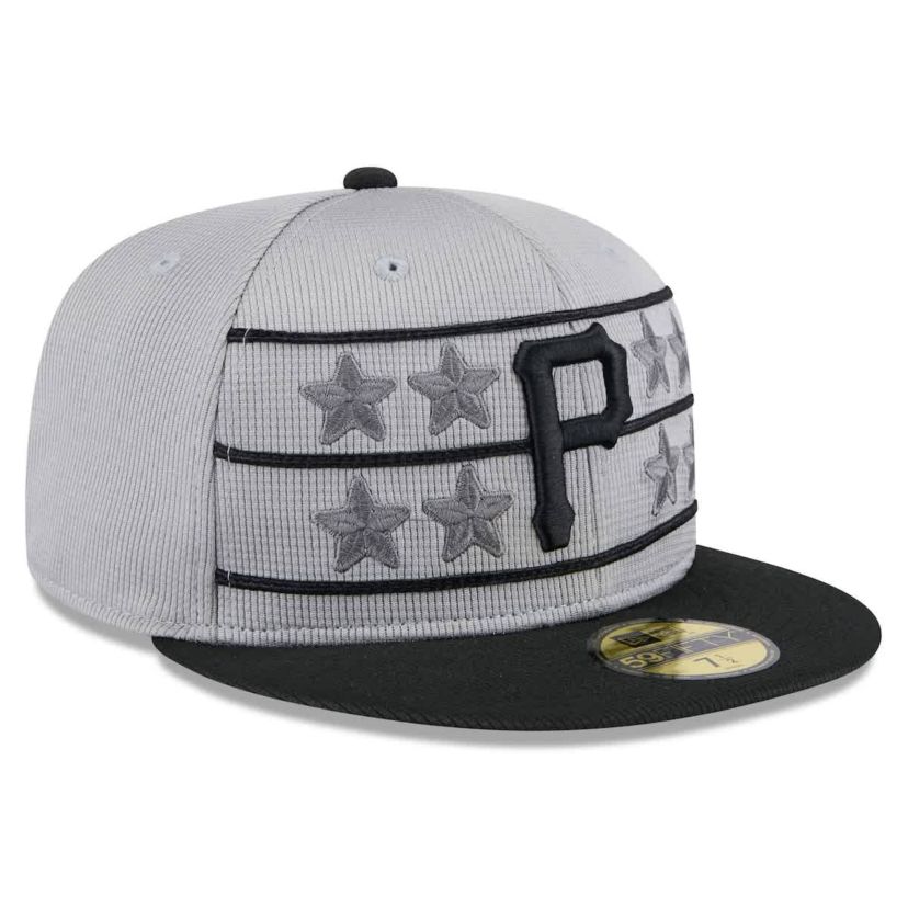 MLB Gray/Black Pittsburgh Pirates 2025 Batting Practice 59FIFTY Fitted Hat