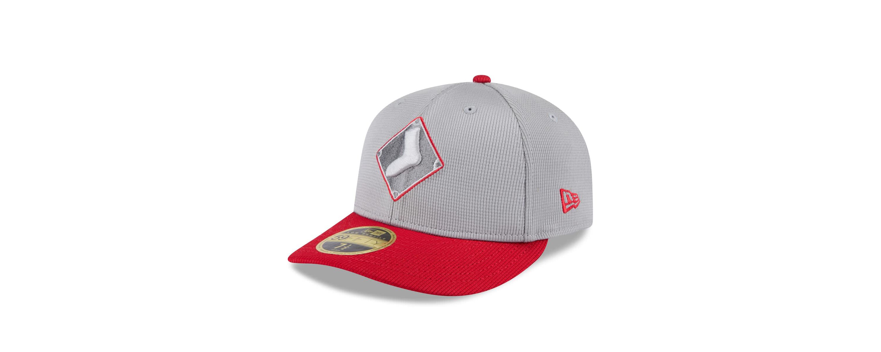 Chicago White Sox MLB Gray/Red Chicago Sox 2025 Batting Practice Low 59FIFTY Fitted Hat