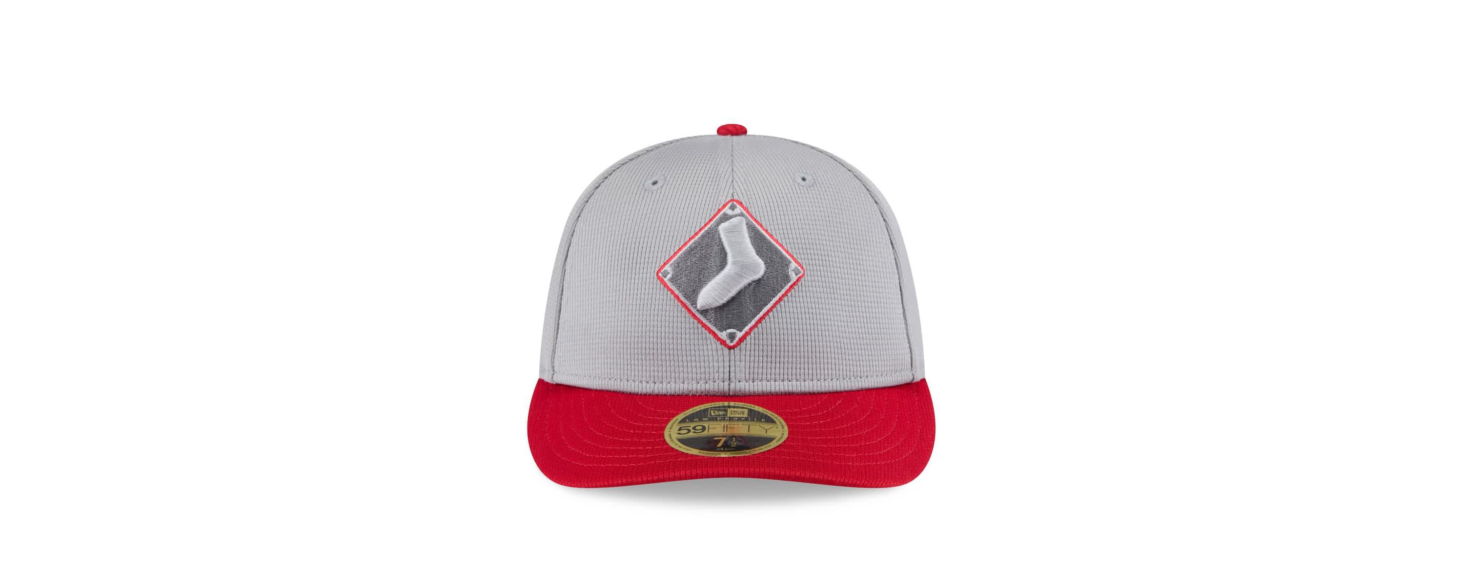 Chicago White Sox MLB Gray/Red Chicago Sox 2025 Batting Practice Low 59FIFTY Fitted Hat