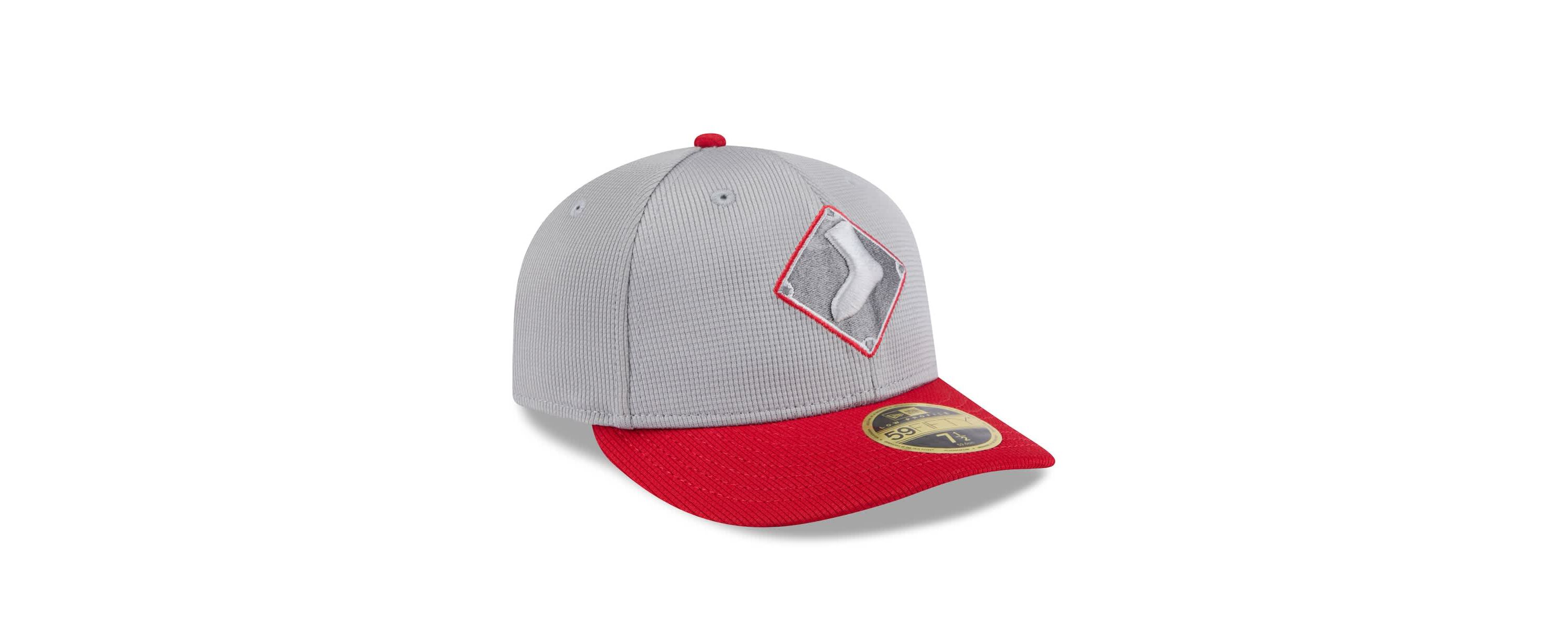 Chicago White Sox MLB Gray/Red Chicago Sox 2025 Batting Practice Low 59FIFTY Fitted Hat