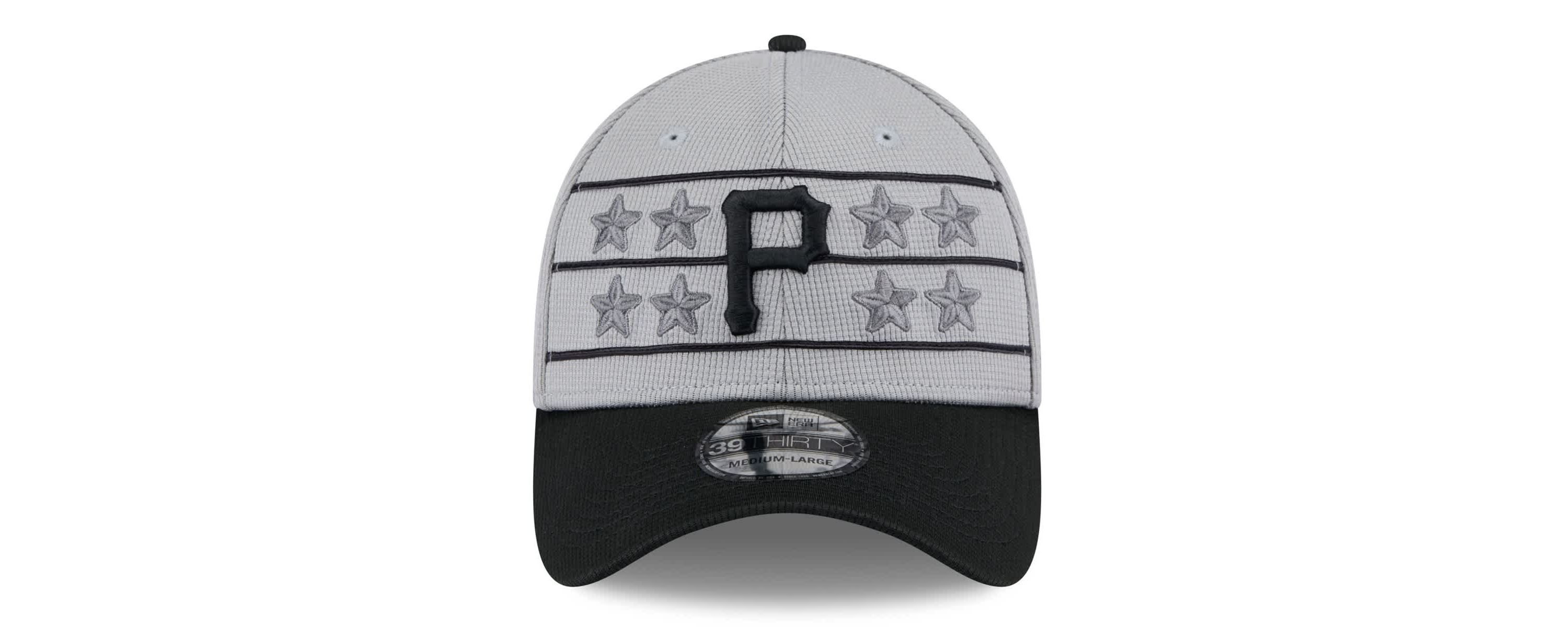 MLB Gray/Black Pittsburgh Pirates 2025 Batting Practice 39THIRTY Flex Hat