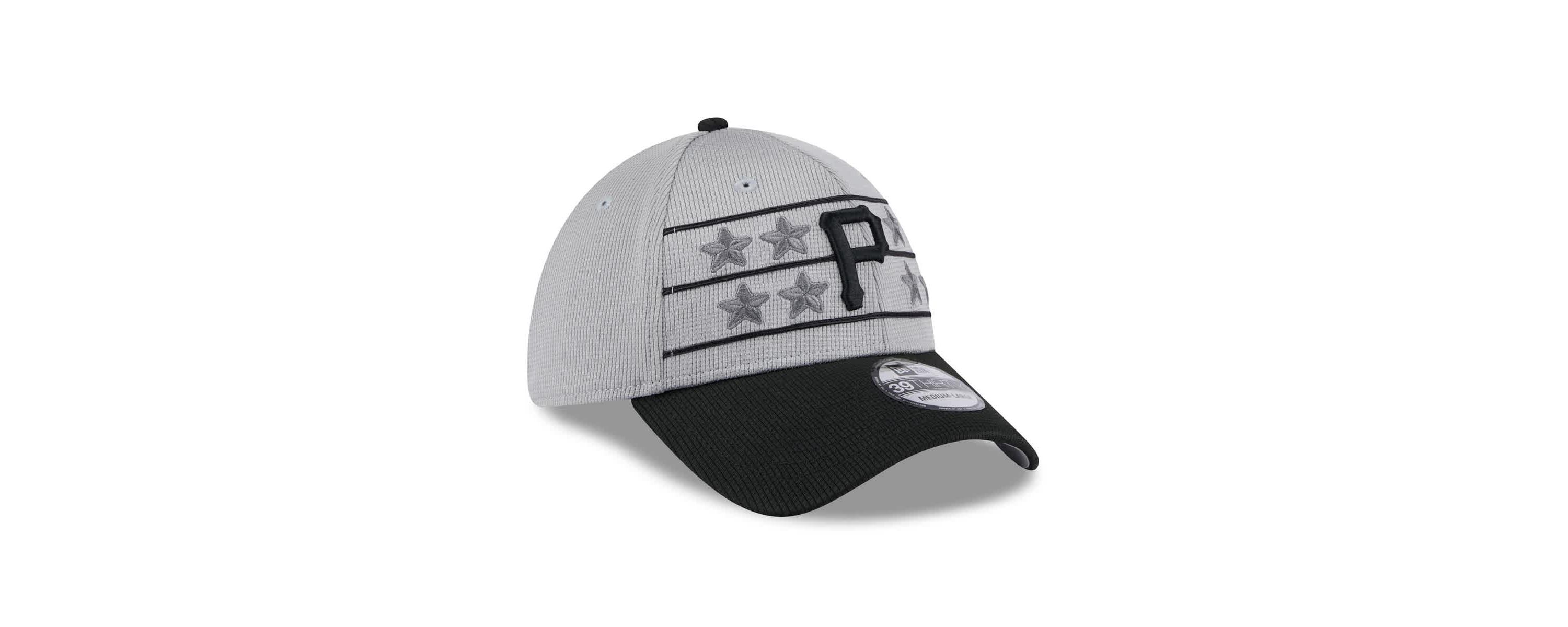 MLB Gray/Black Pittsburgh Pirates 2025 Batting Practice 39THIRTY Flex Hat