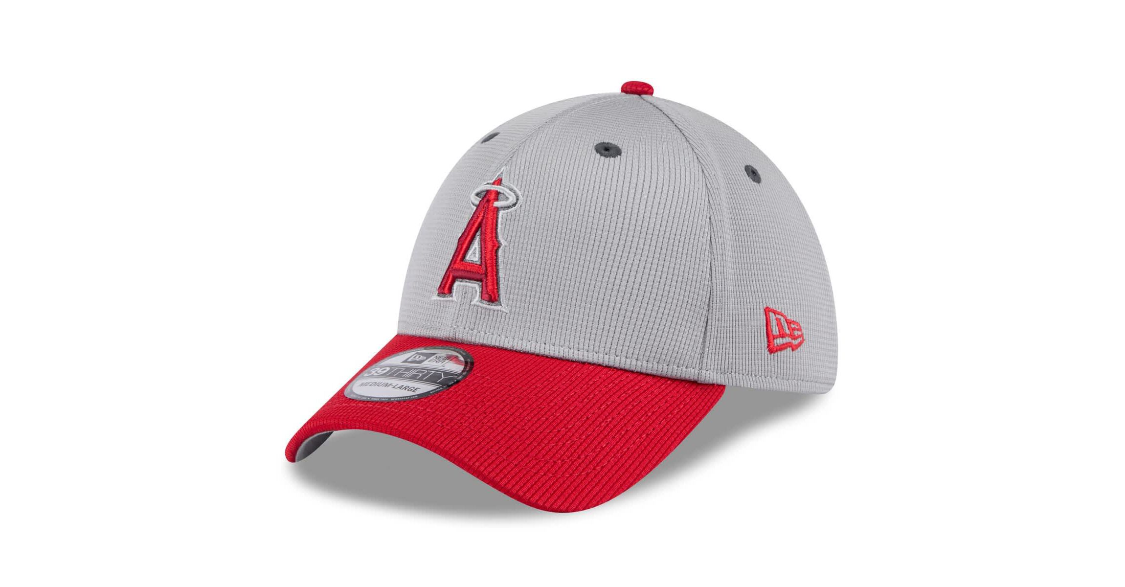 MLB Gray/Red Los Angeles Angels 2025 Batting Practice 39THIRTY Flex Hat