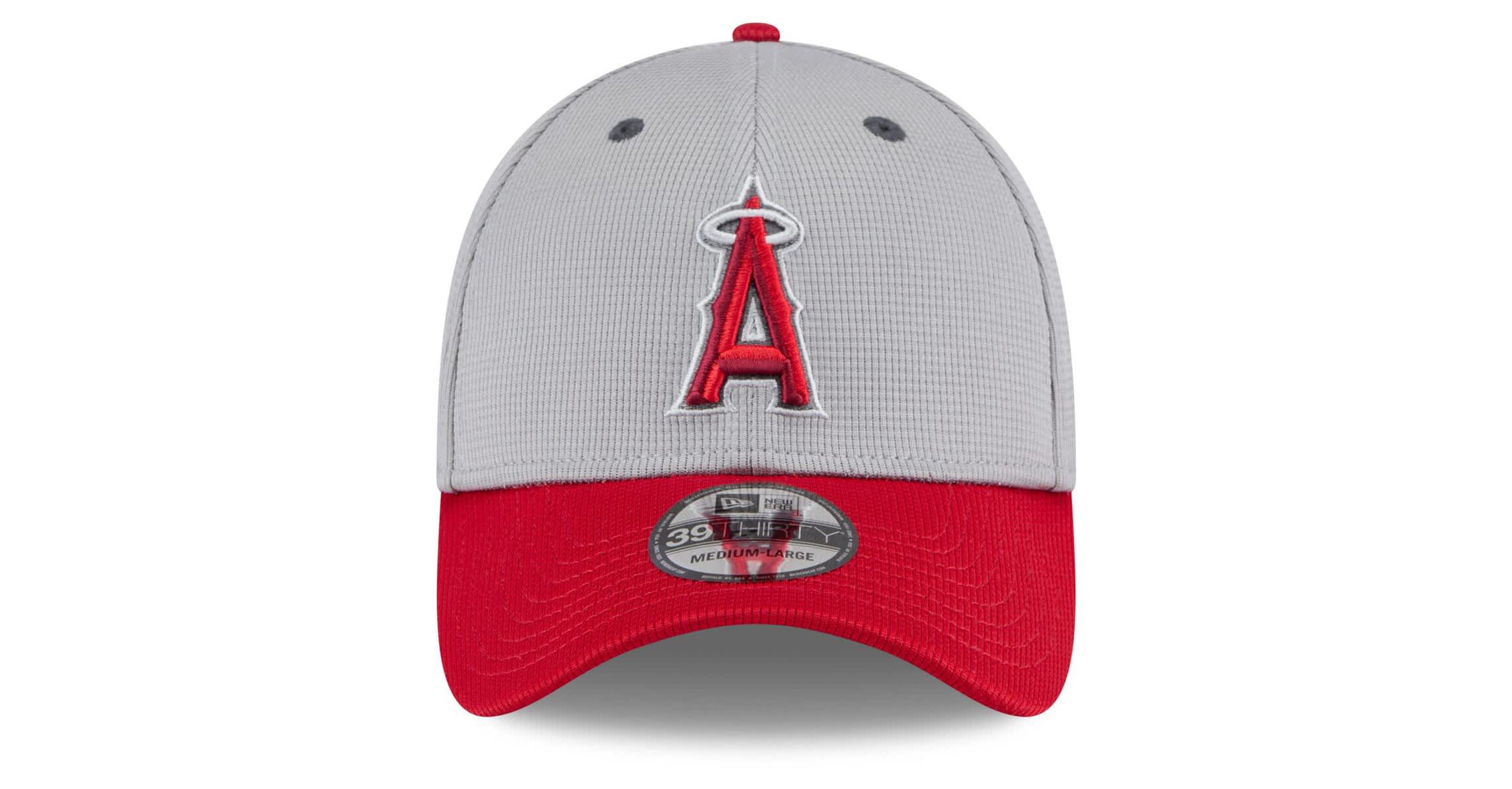 MLB Gray/Red Los Angeles Angels 2025 Batting Practice 39THIRTY Flex Hat