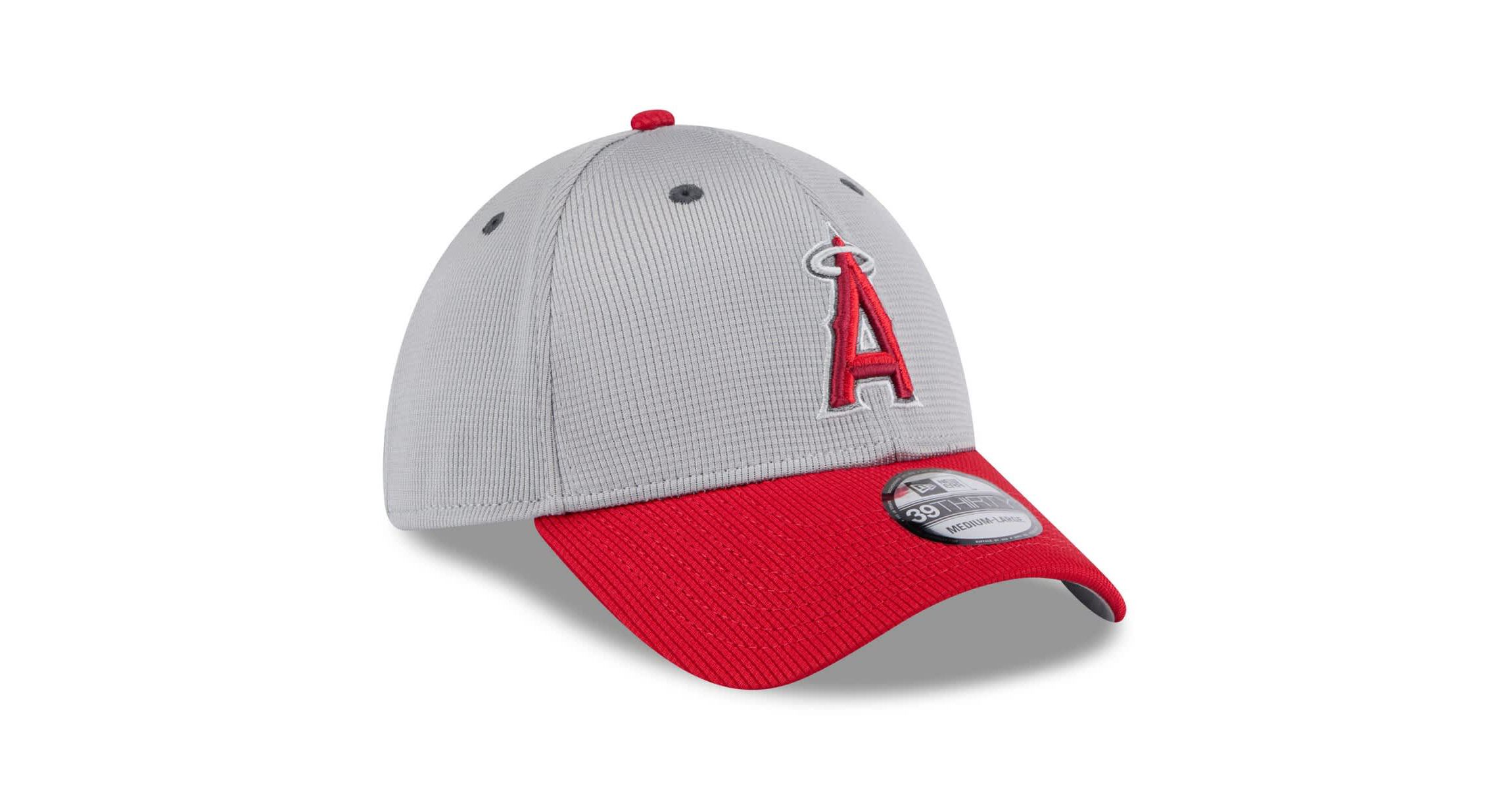 MLB Gray/Red Los Angeles Angels 2025 Batting Practice 39THIRTY Flex Hat