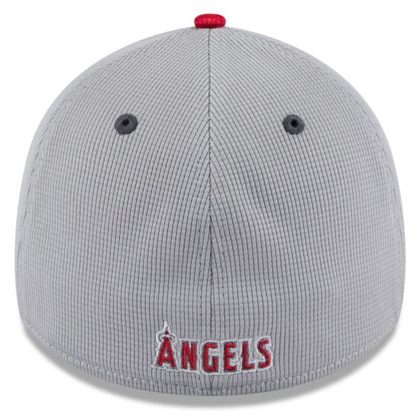 MLB Gray/Red Los Angeles Angels 2025 Batting Practice 39THIRTY Flex Hat