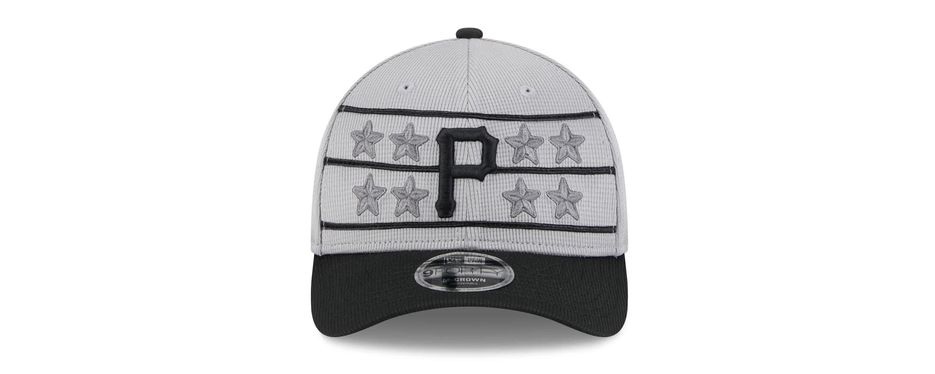 MLB Gray/Black Pittsburgh Pirates 2025 Batting Practice 9FORTY M-Crown Adjustable Hat