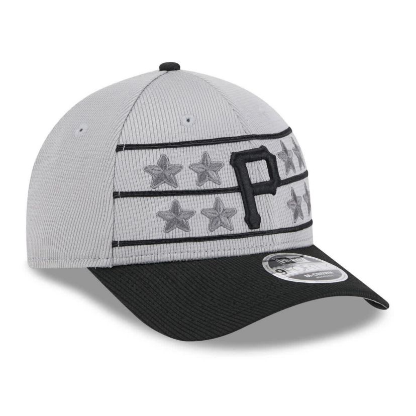 MLB Gray/Black Pittsburgh Pirates 2025 Batting Practice 9FORTY M-Crown Adjustable Hat