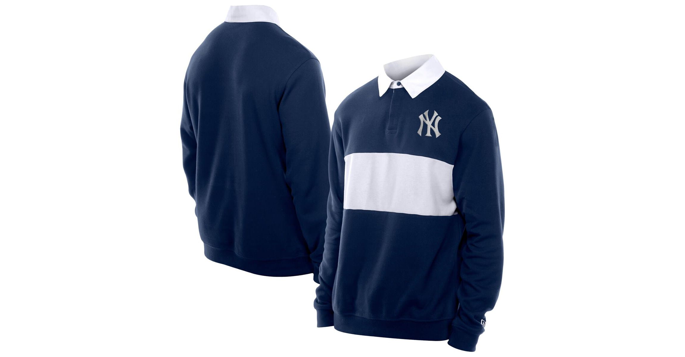 MLB New York Yankees Throwback Prep Colorblock Rugby Polo