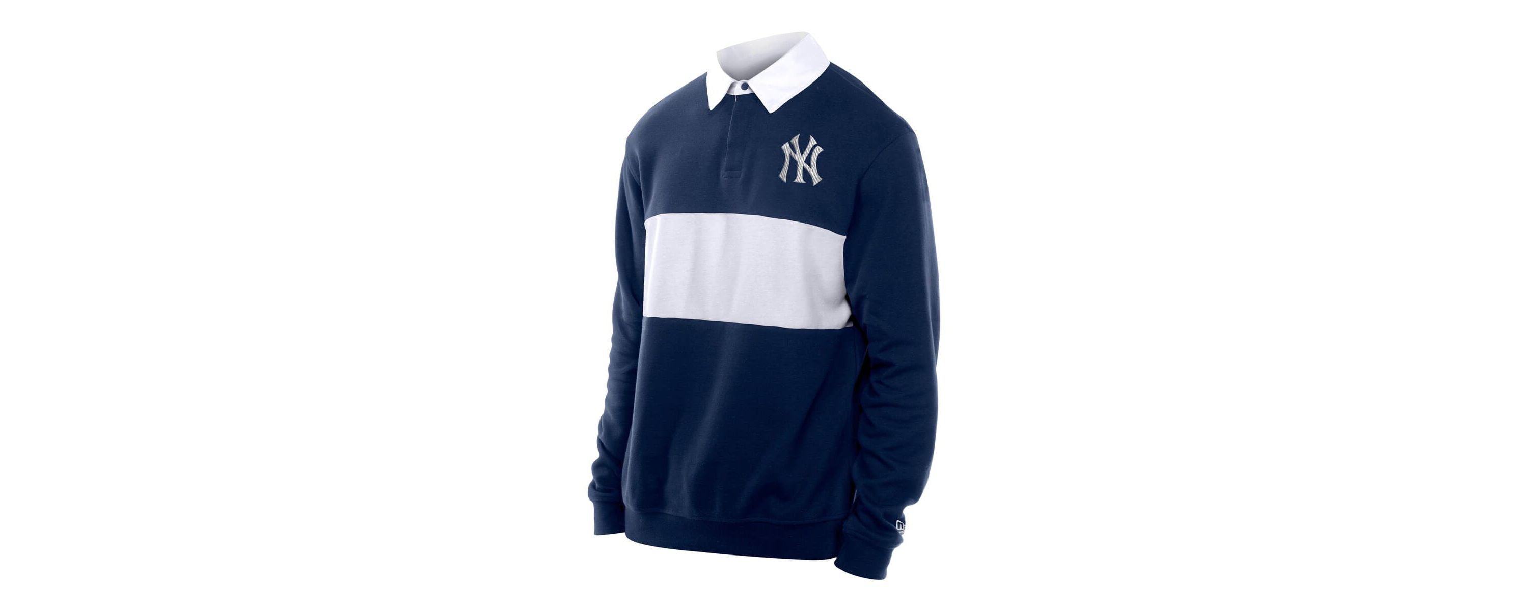 MLB New York Yankees Throwback Prep Colorblock Rugby Polo