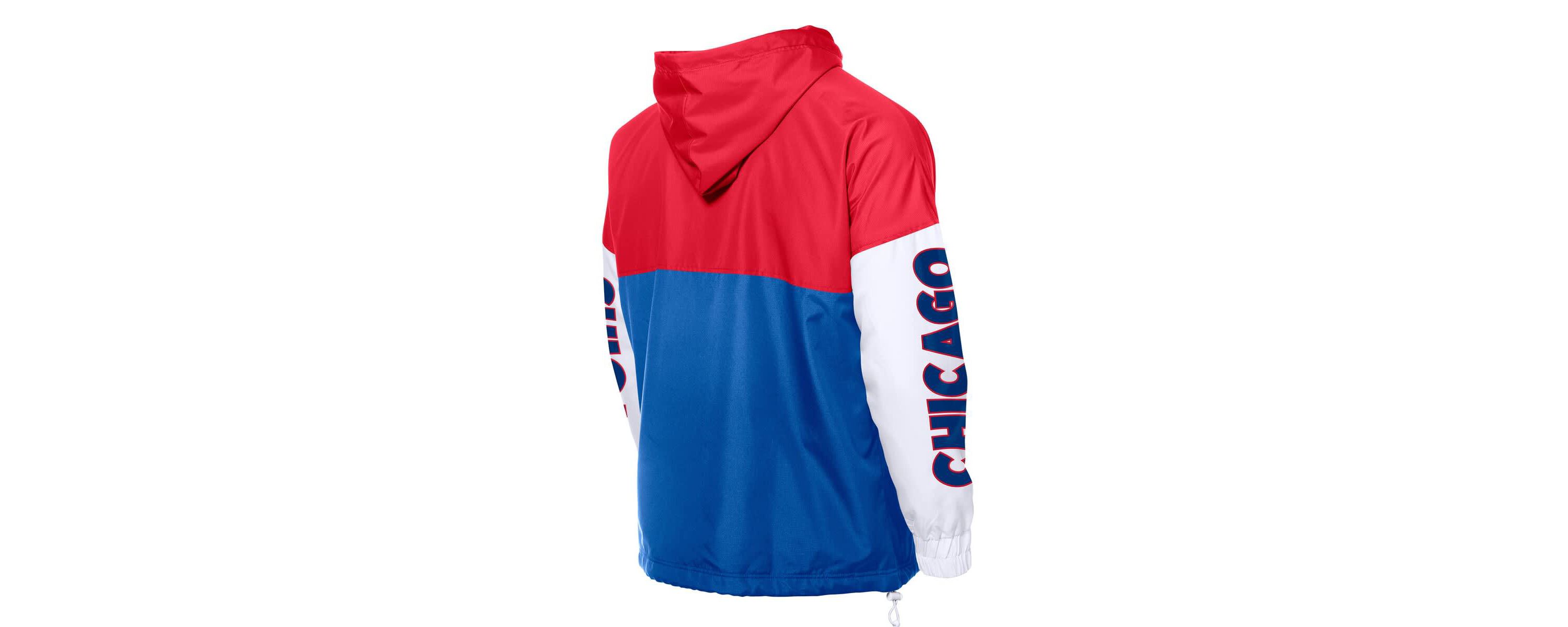 MLB Royal/Red Chicago Cubs Color Block Full-Zip Hoodie Windbreaker