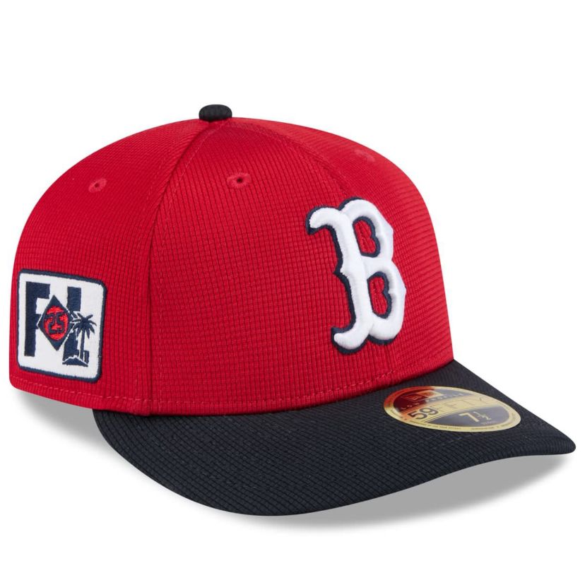 Boston Red Sox MLB Red/Navy Boston Sox 2025 Spring Training Low 59FIFTY Fitted Hat