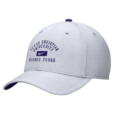 Men's NCAA Nike TCU Horned Frogs Rise Flex Hat, White, Medium