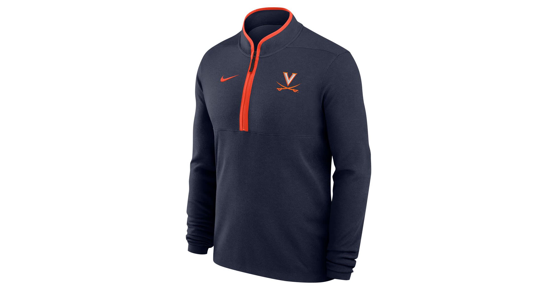 NCAA Nike Virginia Cavaliers Coaches Courtside Basketball Victory Performance Quarter-Zip Top