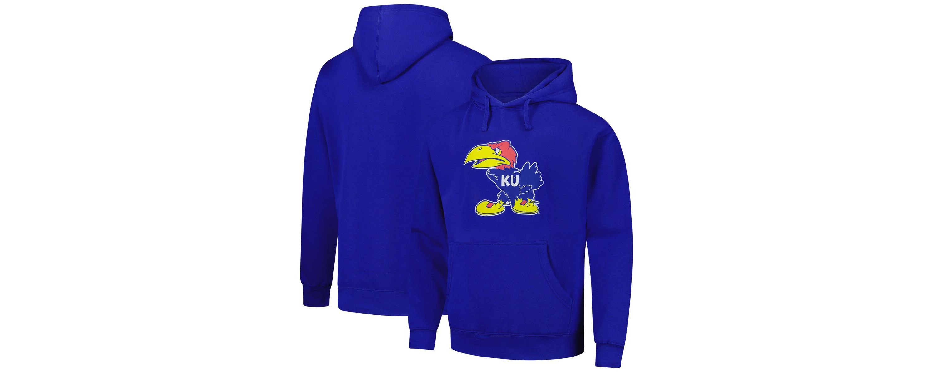 NCAA Kansas Jayhawks Vintage Logo Essential Fleece 2.0 Pullover Hoodie