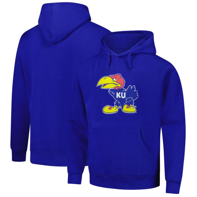 NCAA Kansas Jayhawks Vintage Logo Essential Fleece 2.0 Pullover Hoodie