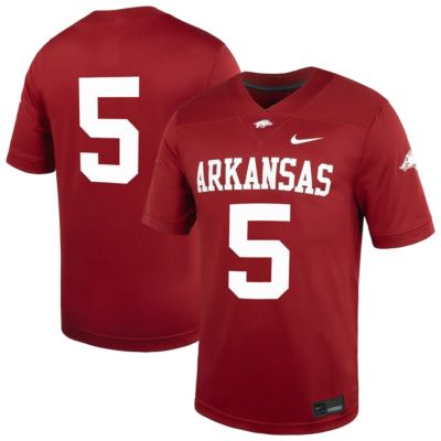 Men's NCAA Nike #5 Arkansas Razorbacks Untouchable Football Jersey