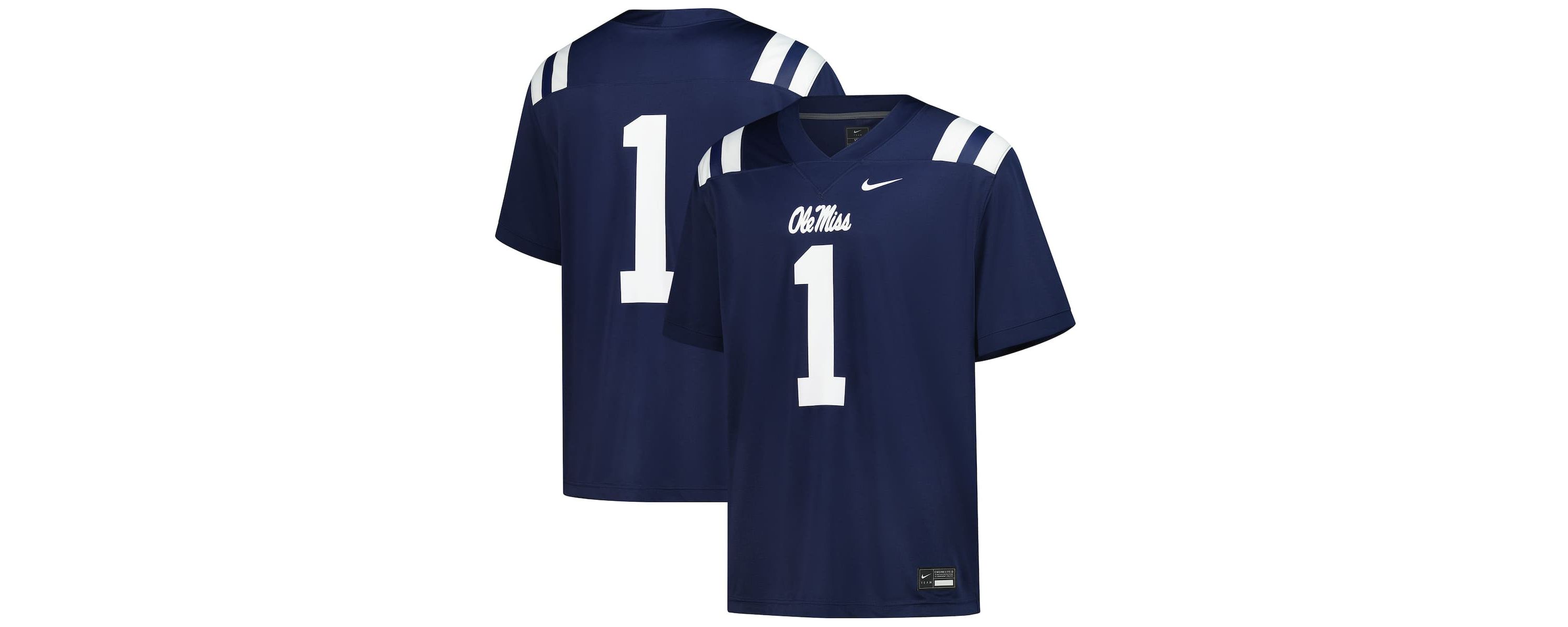 NCAA Nike #1 Ole Miss Rebels Untouchable Football Jersey