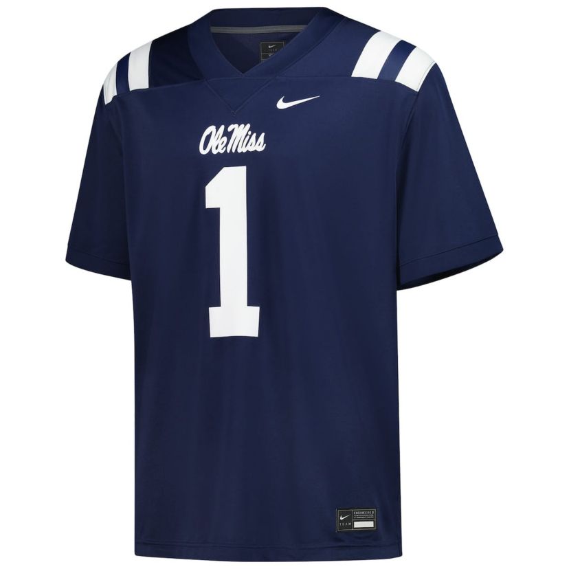 NCAA Nike #1 Ole Miss Rebels Untouchable Football Jersey