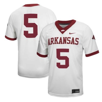 Men's NCAA Nike #5 Arkansas Razorbacks Untouchable Football Jersey