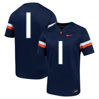 Men's NCAA Nike #1 Virginia Cavaliers Untouchable Football Jersey, Navy Blue, Large