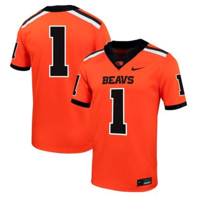 Men's NCAA Nike #1 Oregon State Beavers Untouchable Football Jersey, Orange, 2XL