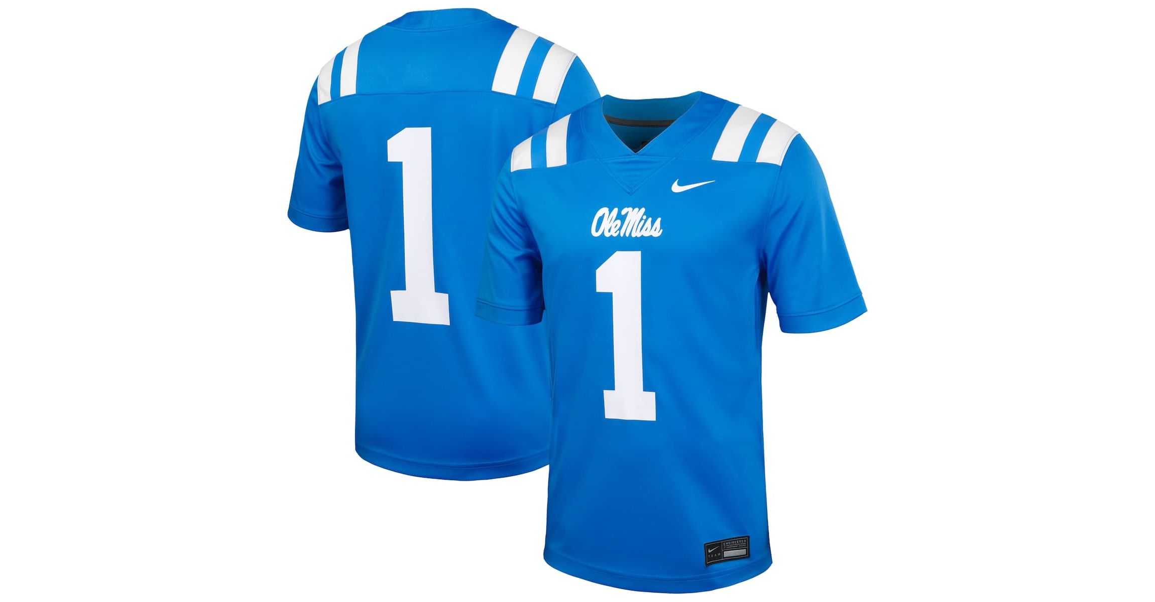 NCAA Nike #1 Powder Ole Miss Rebels Untouchable Football Jersey