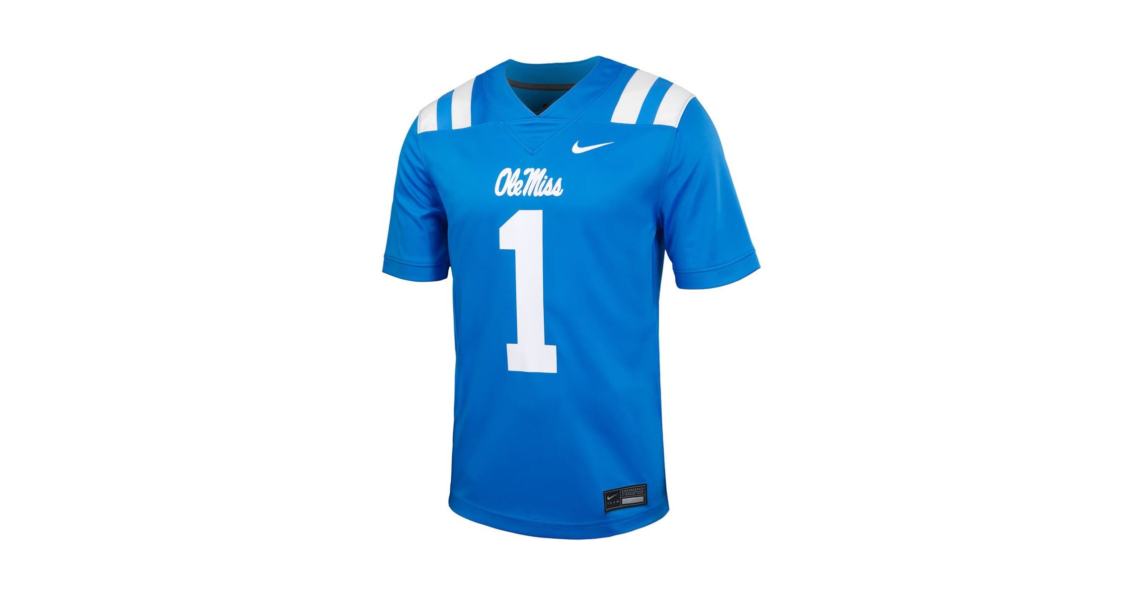 NCAA Nike #1 Powder Ole Miss Rebels Untouchable Football Jersey