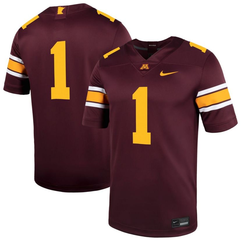 NCAA Nike #1 Minnesota Golden Gophers Untouchable Football Jersey