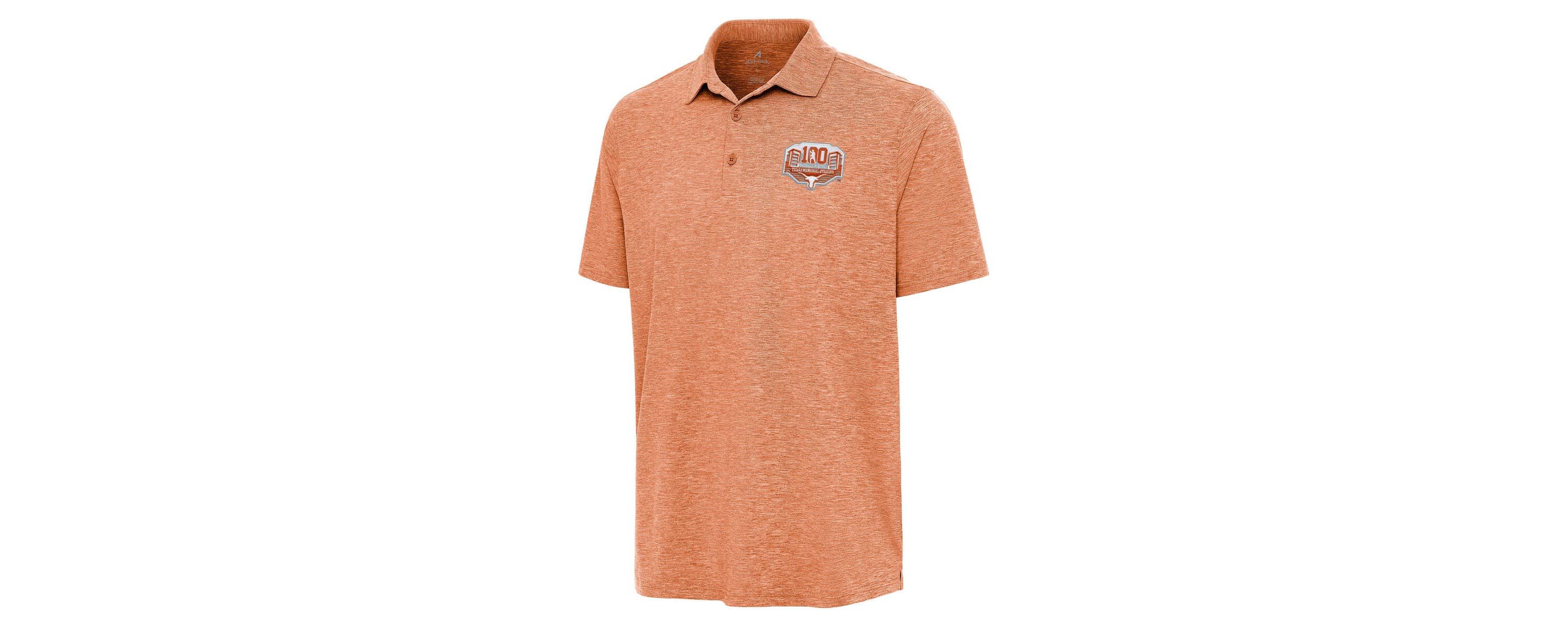 NCAA Burnt Texas Longhorns Darrell K Royal–Texas Memorial Stadium 100th Anniversary Par 3 Polo