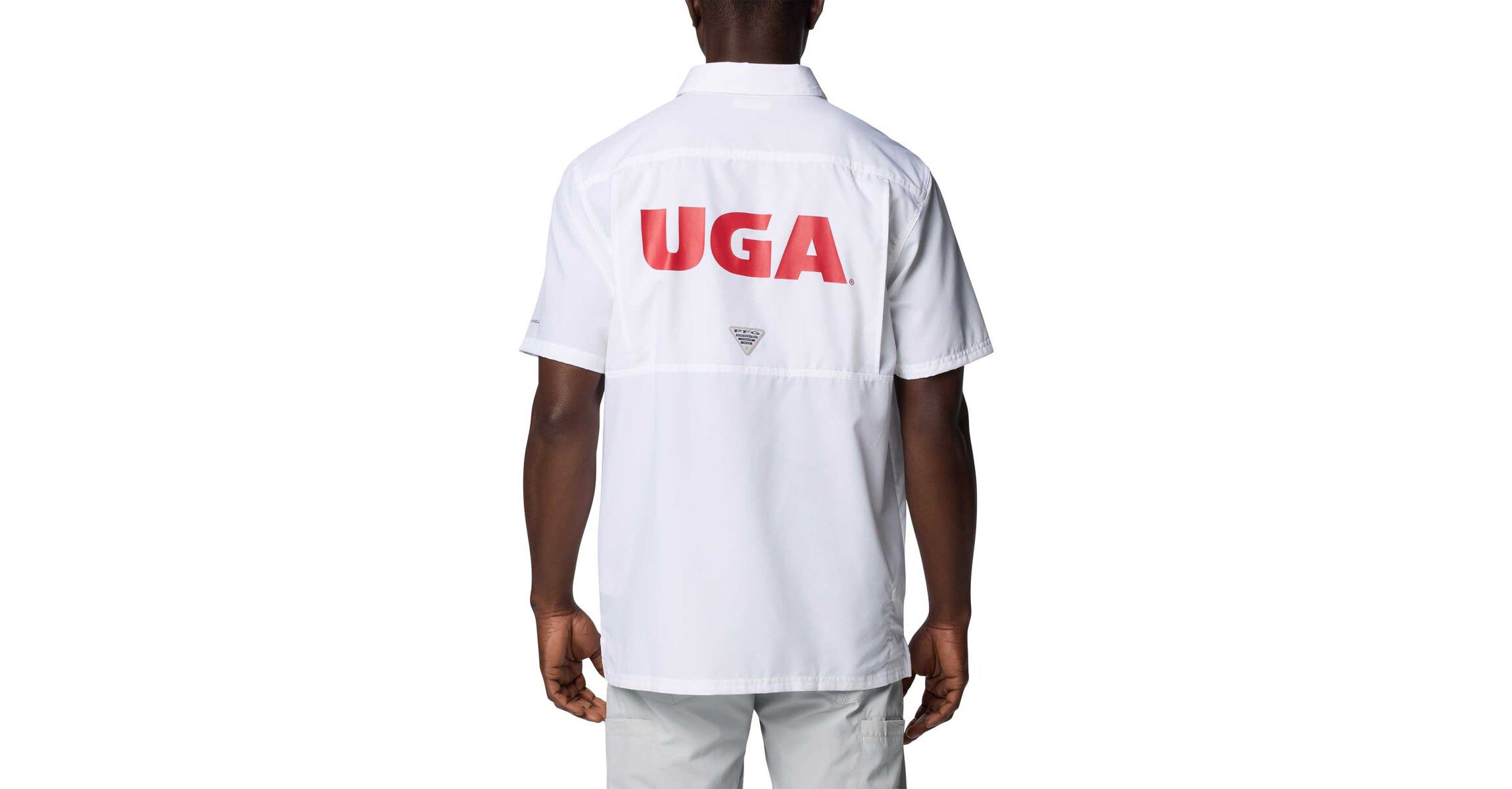 NCAA Georgia Bulldogs Slack Tide Button-Up Camp Shirt