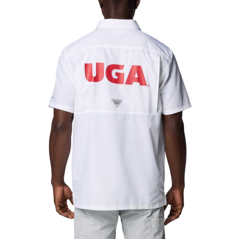 NCAA Georgia Bulldogs Slack Tide Button-Up Camp Shirt