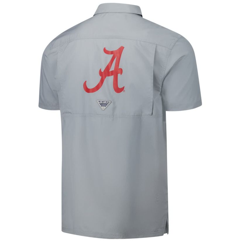 Alabama Crimson Tide NCAA Alabama Tide PFG Slack Tide™ Omni-Shade™ Button-Up Camp Shirt