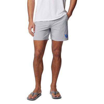 Columbia Men's NCAA Kentucky Wildcats PFG Terminal Roamerâ¢ Omni-Shadeâ¢ Stretch Shorts, Gray, Medium