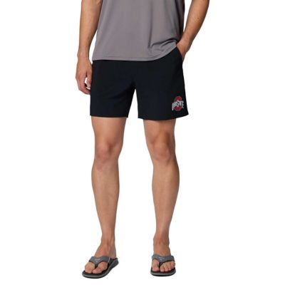 Columbia Men's NCAA Ohio State Buckeyes PFG Terminal Roamerâ¢ Omni-Shadeâ¢ Stretch Shorts, Black, Medium