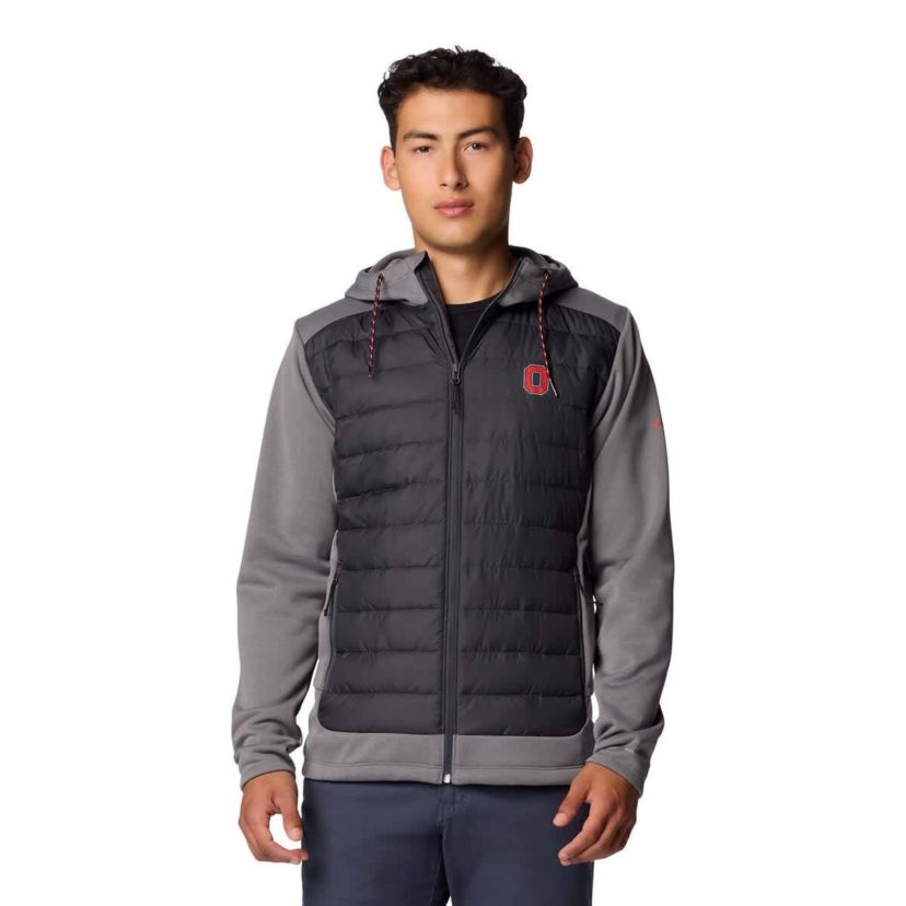 NCAA Charcoal/Gray Ohio State Buckeyes Out-Shield Hybrid Full-Zip Hoodie Jacket