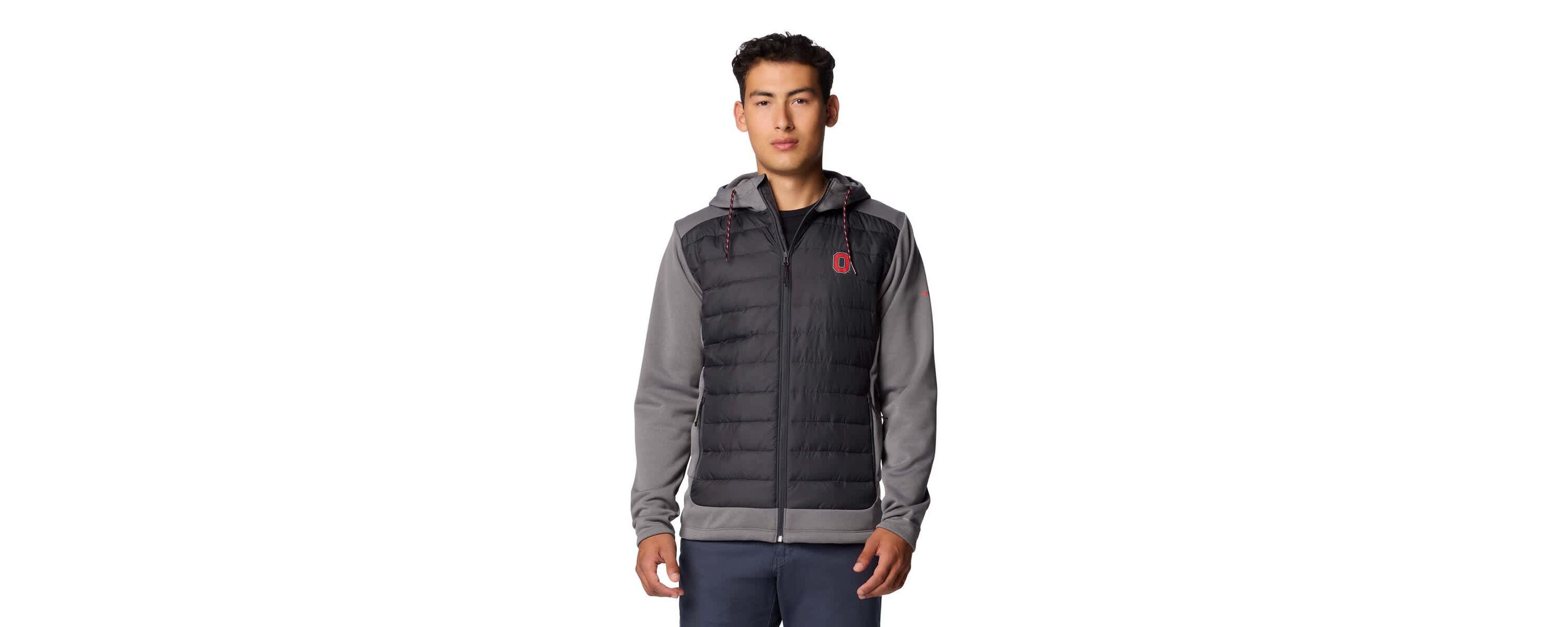 NCAA Charcoal/Gray Ohio State Buckeyes Out-Shield Hybrid Full-Zip Hoodie Jacket