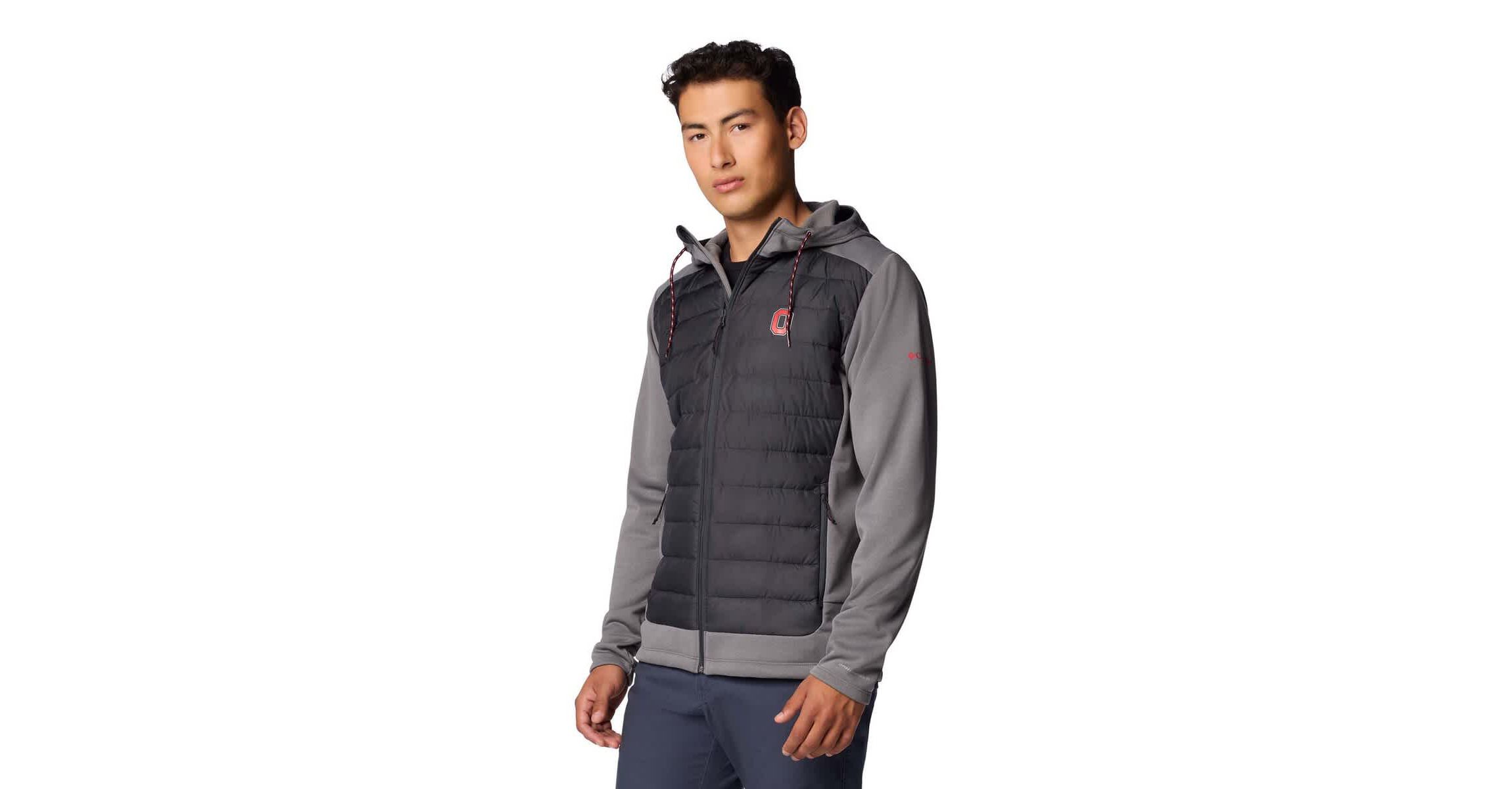 NCAA Charcoal/Gray Ohio State Buckeyes Out-Shield Hybrid Full-Zip Hoodie Jacket