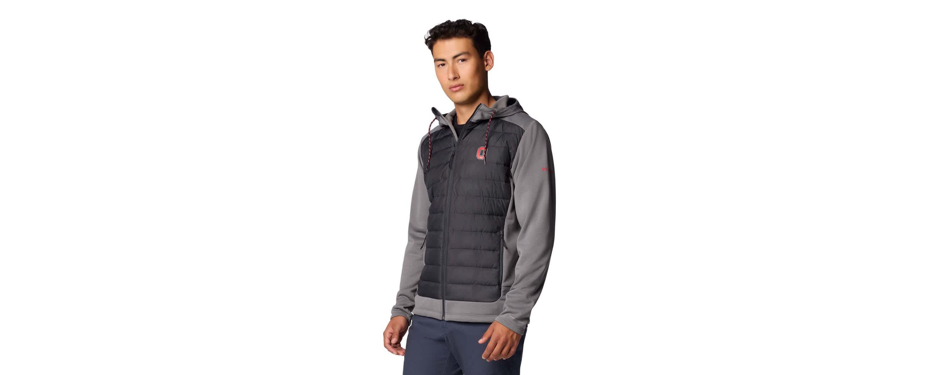 NCAA Charcoal/Gray Ohio State Buckeyes Out-Shield Hybrid Full-Zip Hoodie Jacket