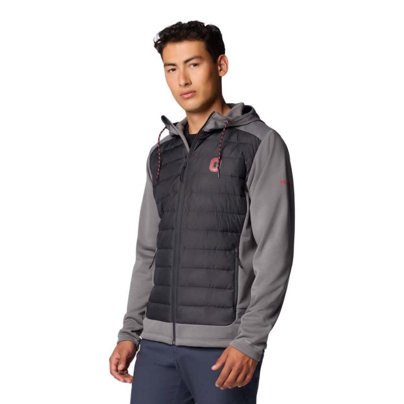 NCAA Charcoal/Gray Ohio State Buckeyes Out-Shield Hybrid Full-Zip Hoodie Jacket