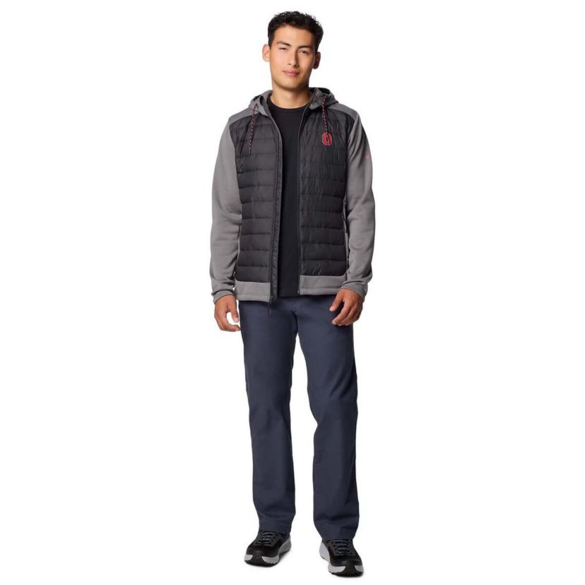NCAA Charcoal/Gray Ohio State Buckeyes Out-Shield Hybrid Full-Zip Hoodie Jacket