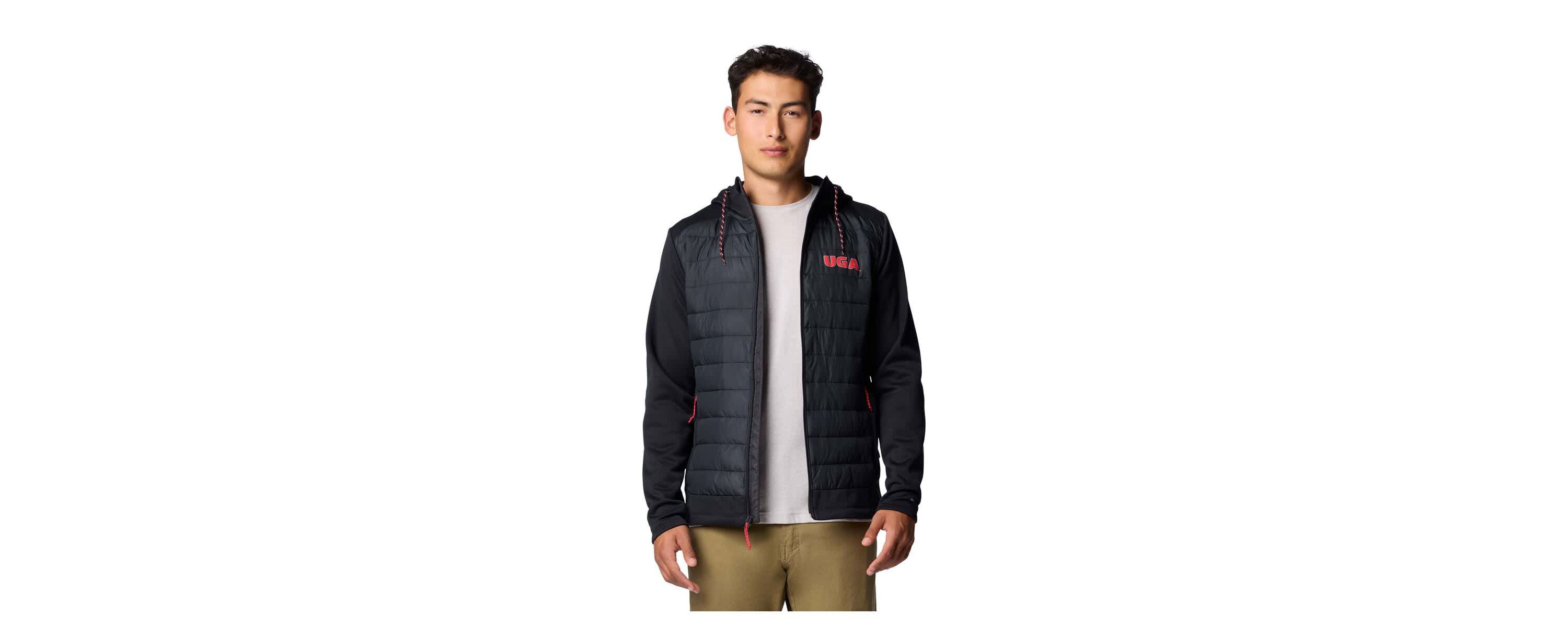 NCAA Georgia Bulldogs Out-Shield Hybrid Full-Zip Hoodie Jacket