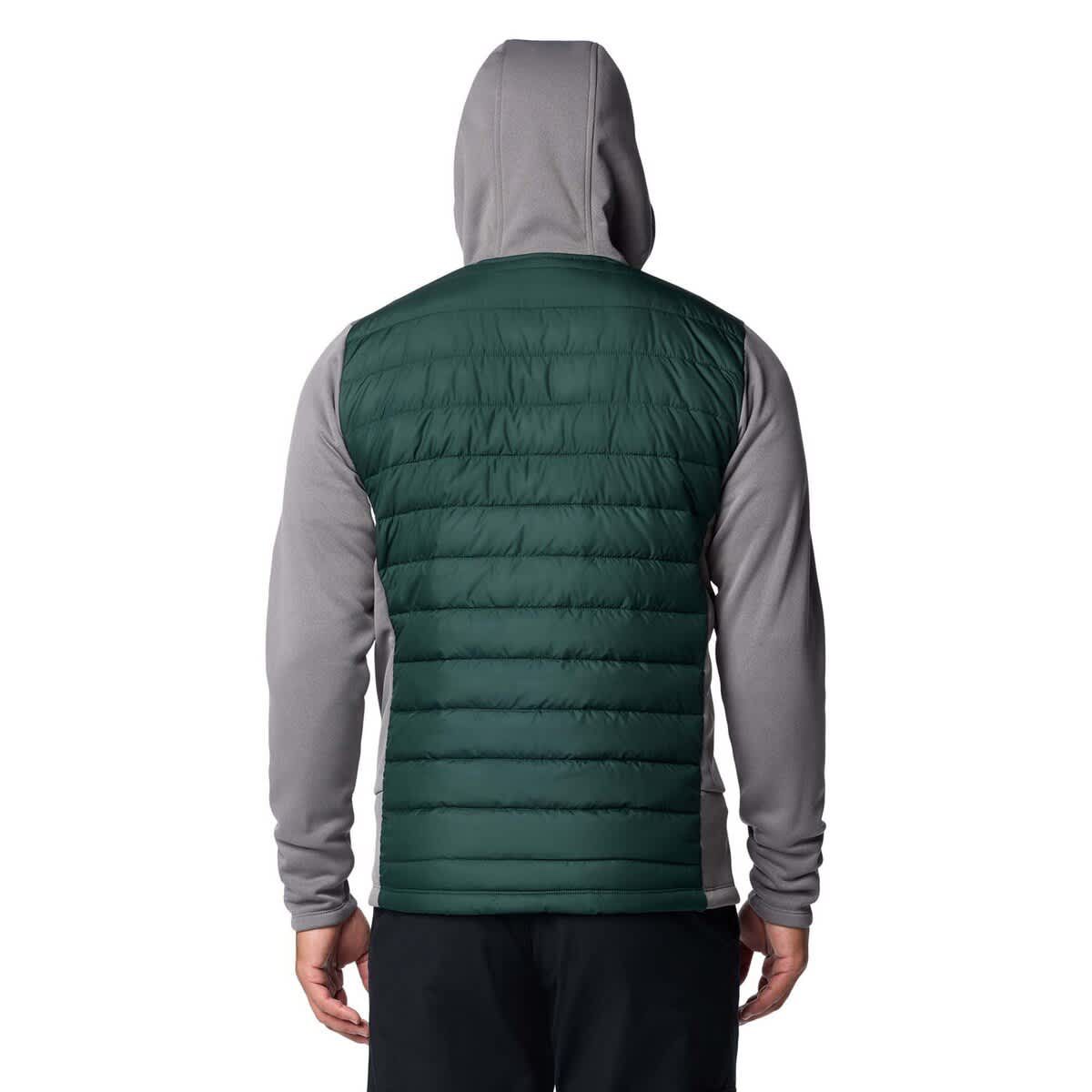 NCAA Green/Gray Michigan State Spartans Out-Shield Hybrid Full-Zip Hoodie Jacket